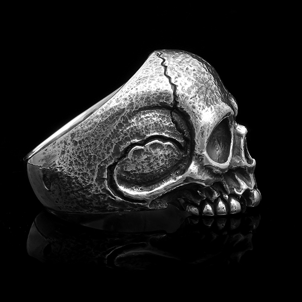 Bague crâne tête de mort anatomique : bijou vanité gothique rock biker -  Edemonium
