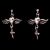 Boucles d'oreilles c�urs ail�s + croix