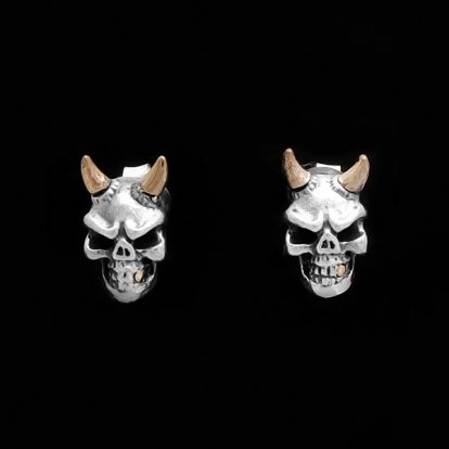 Devil's skull earrings