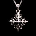 Pendentif fleurs de lys �toil�es 