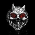 Horned skull ring