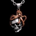 Octopus / skull pendant