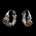Boucles d'oreilles roses bicolores