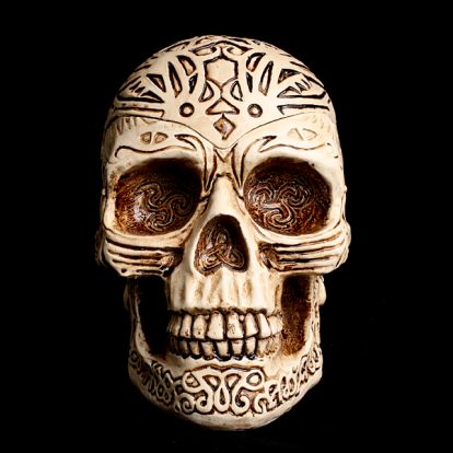 Celtic skull ashtray