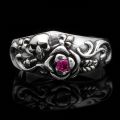 skull and roses ring