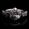 Bague coeur-roses