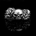 Skull and roses ring