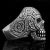 Flower skull ring