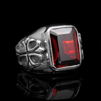 Red stone ring