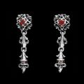 red stones earrings